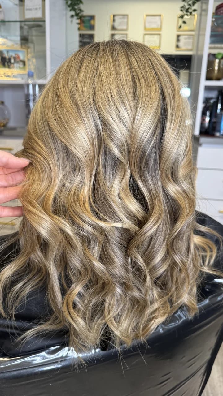 Natural honey blonde balayage by Ana at Anita's Beauty, Germantown TN