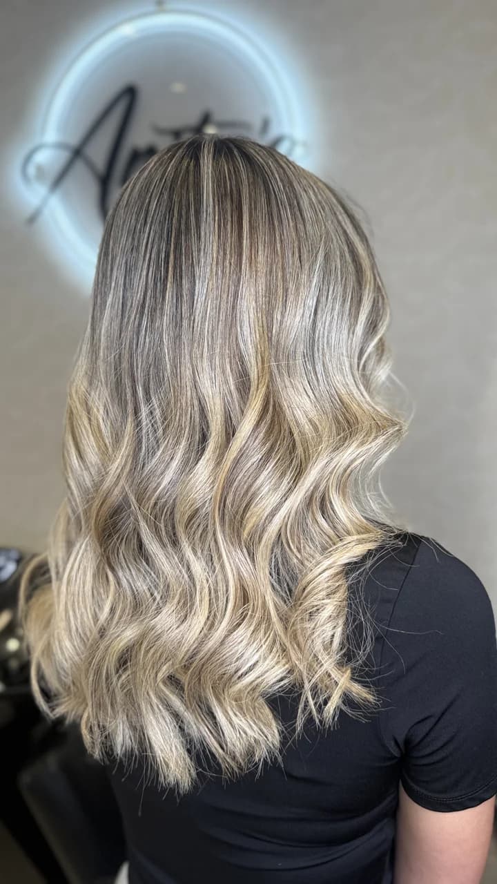 Beach wave balayage result at Anita's Beauty, Germantown TN